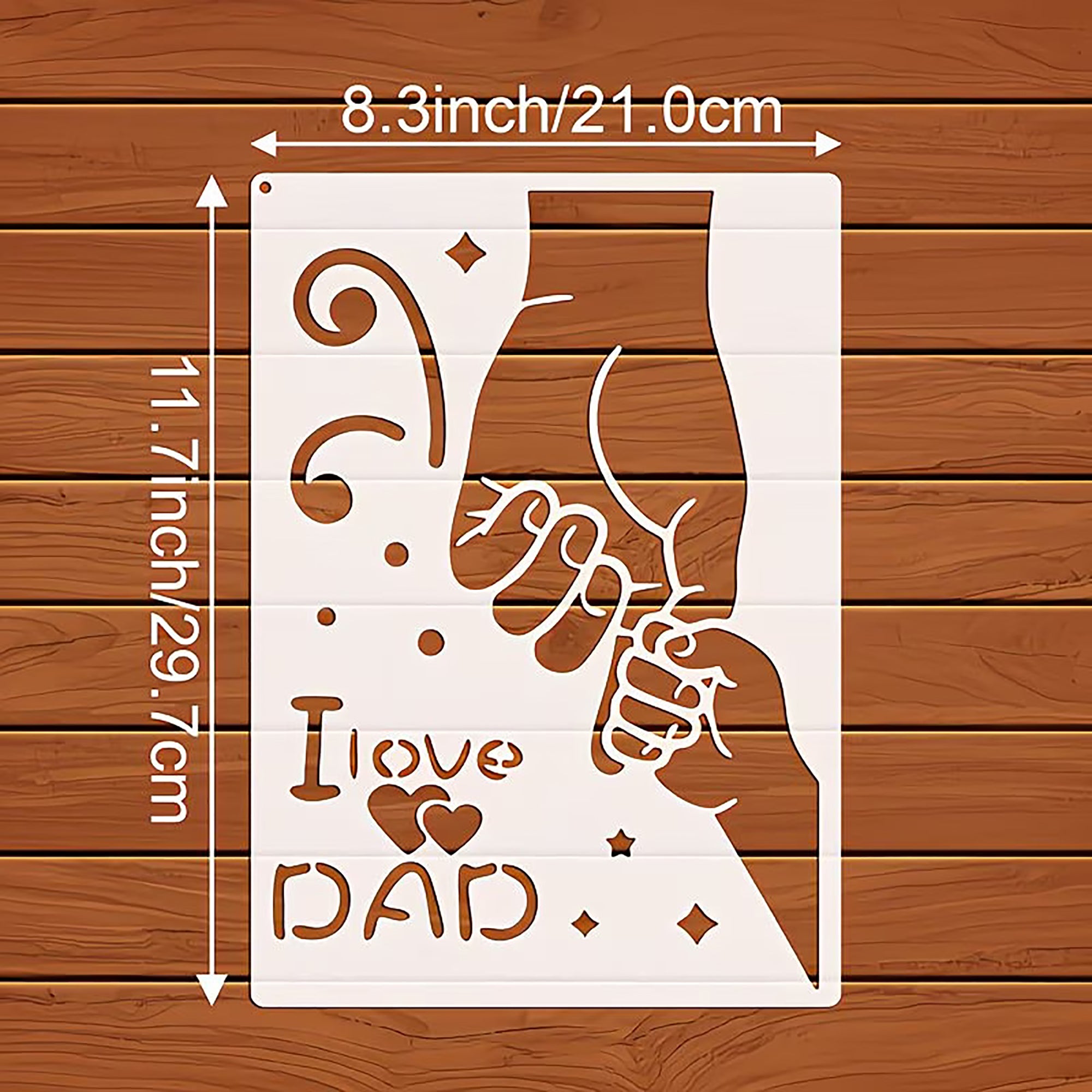 fathers day painting stencil for diy crafts

