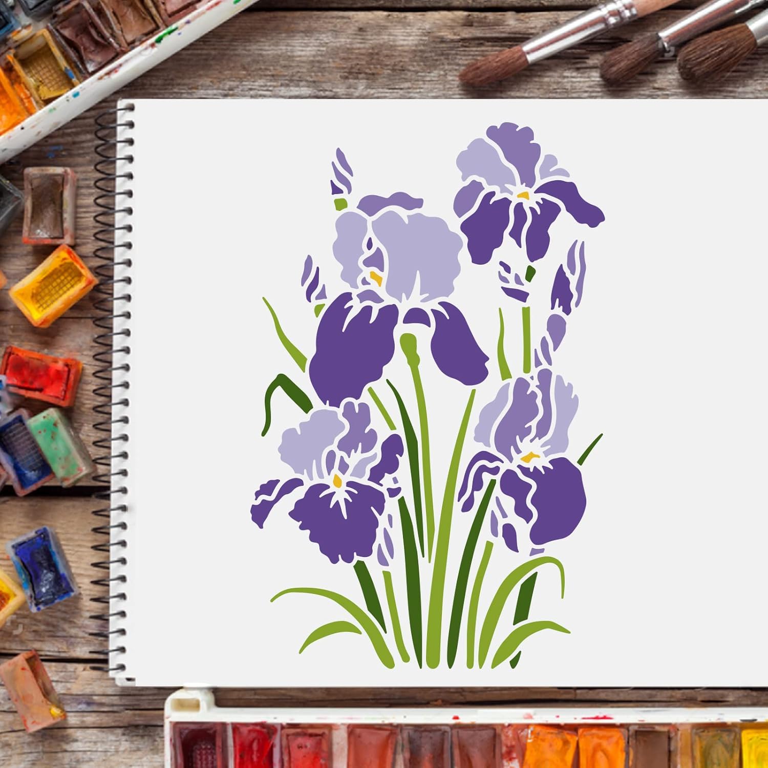 reusable floral stencil
