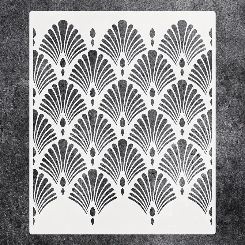 leaf pattern wall stencil reusable