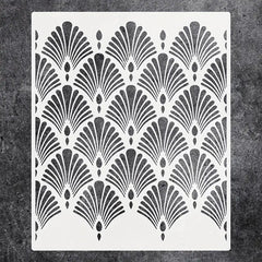 leaf pattern wall stencil reusable