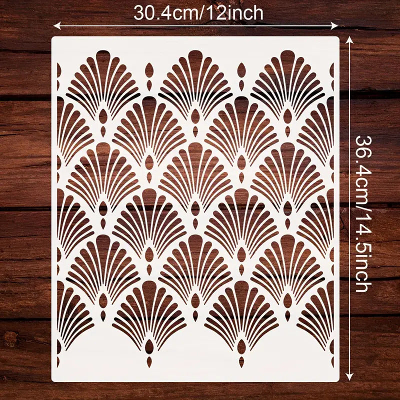 plastic leaf design painting template