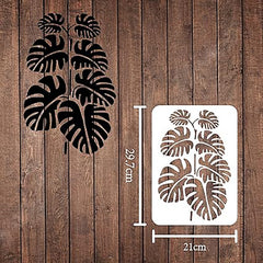 tropical leaf stencil
