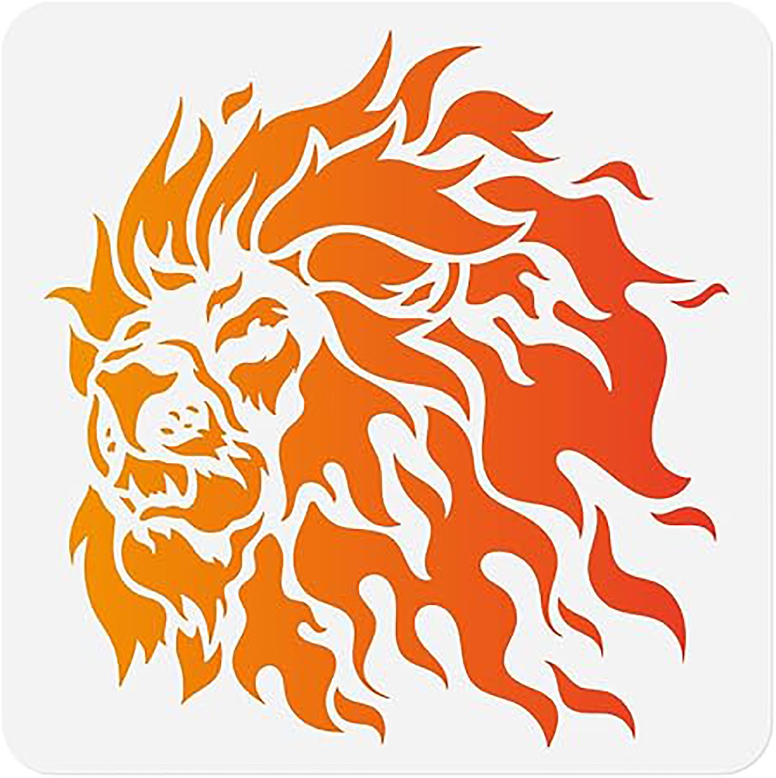 lion stencil diy

