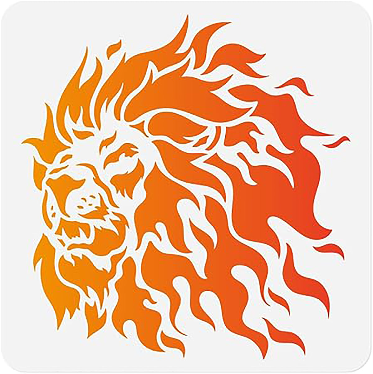 lion stencil diy
