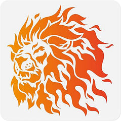 lion stencil diy
