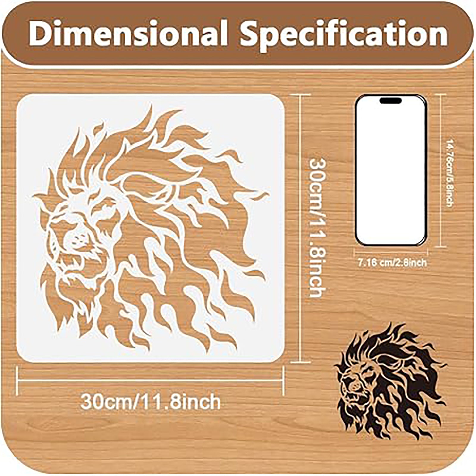 lion head stencil
