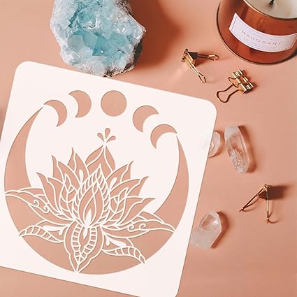 lotus flower stencil