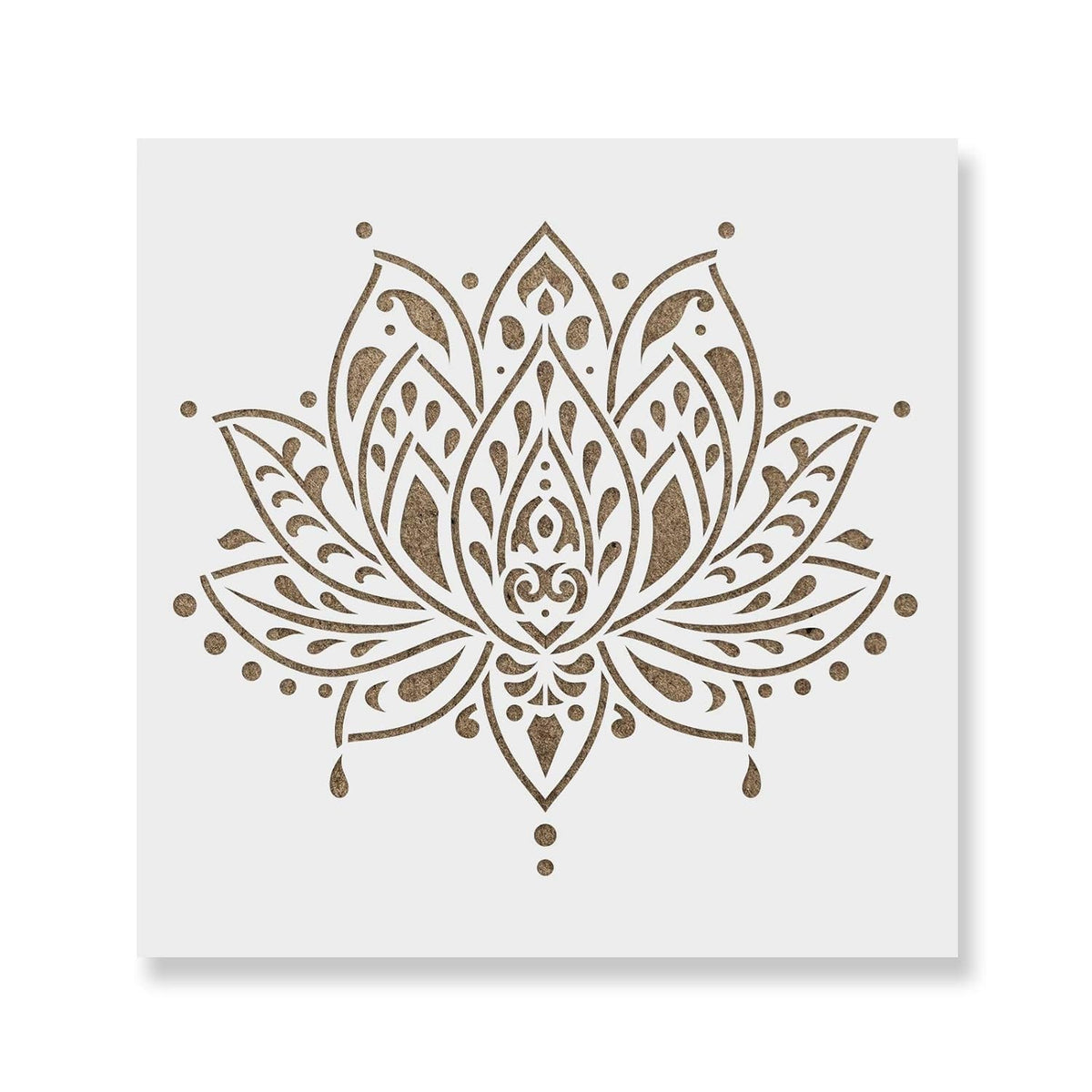 lotus mandala stencil for wall art