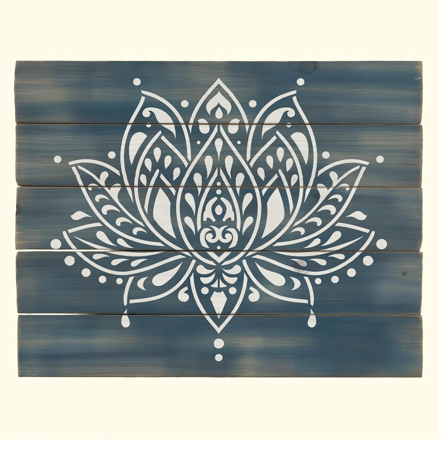 This mandala lotus stencil delivers clean,