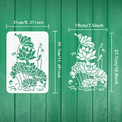 pond scene stencil for walls