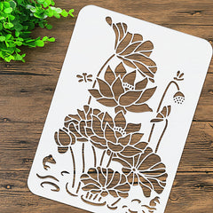 lotus flower stencil for home decor