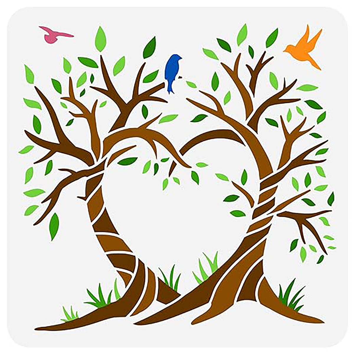 love tree stencil for wall painting