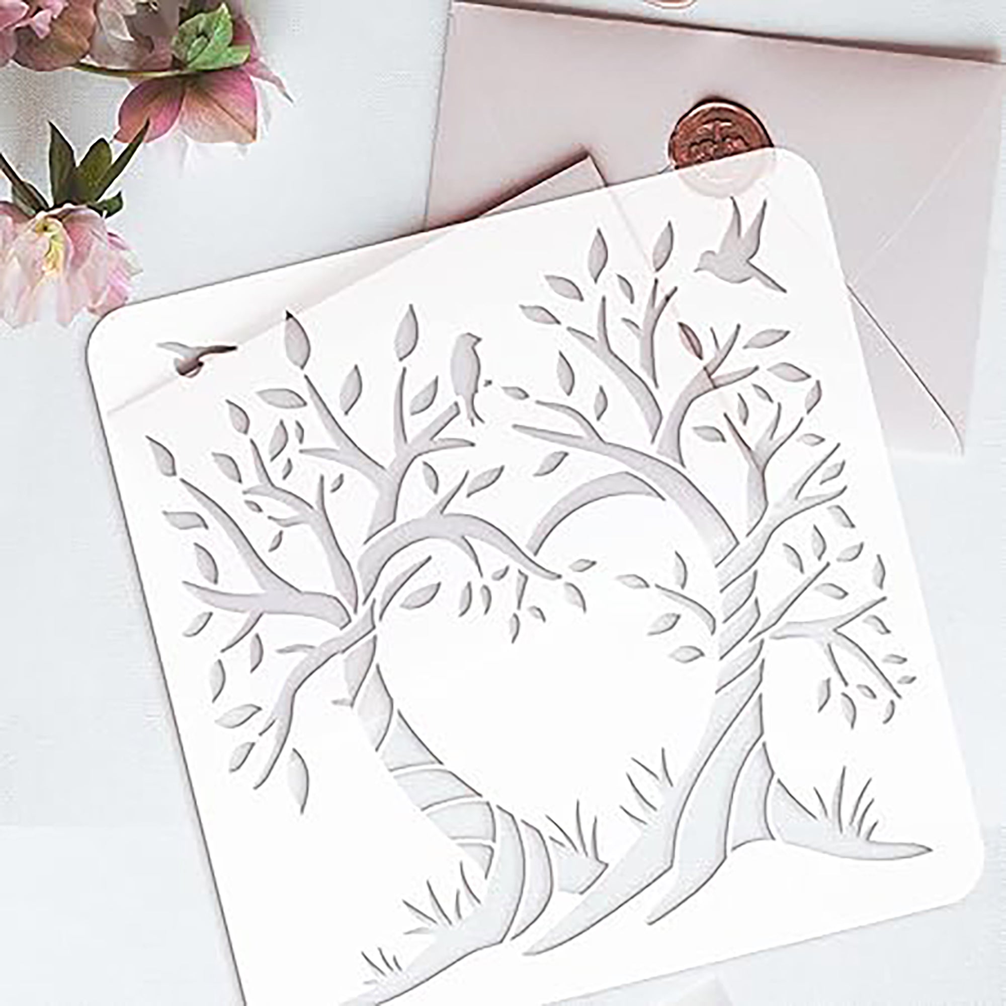tree of life stencil for diy crafts
