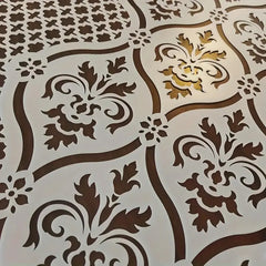 faux leather pattern stencil reusable