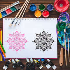 small mandala template for fabric printing