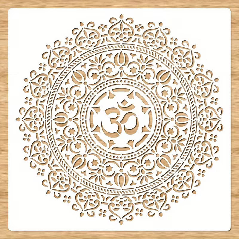 boho mandala pattern stencil for walls