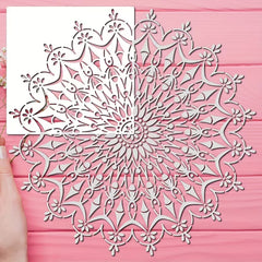 quarter mandala stencil for diy art and craft
