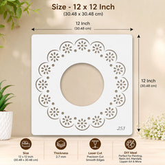 reusable mandala stencil for wall painting