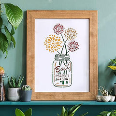 jar flower stencil

