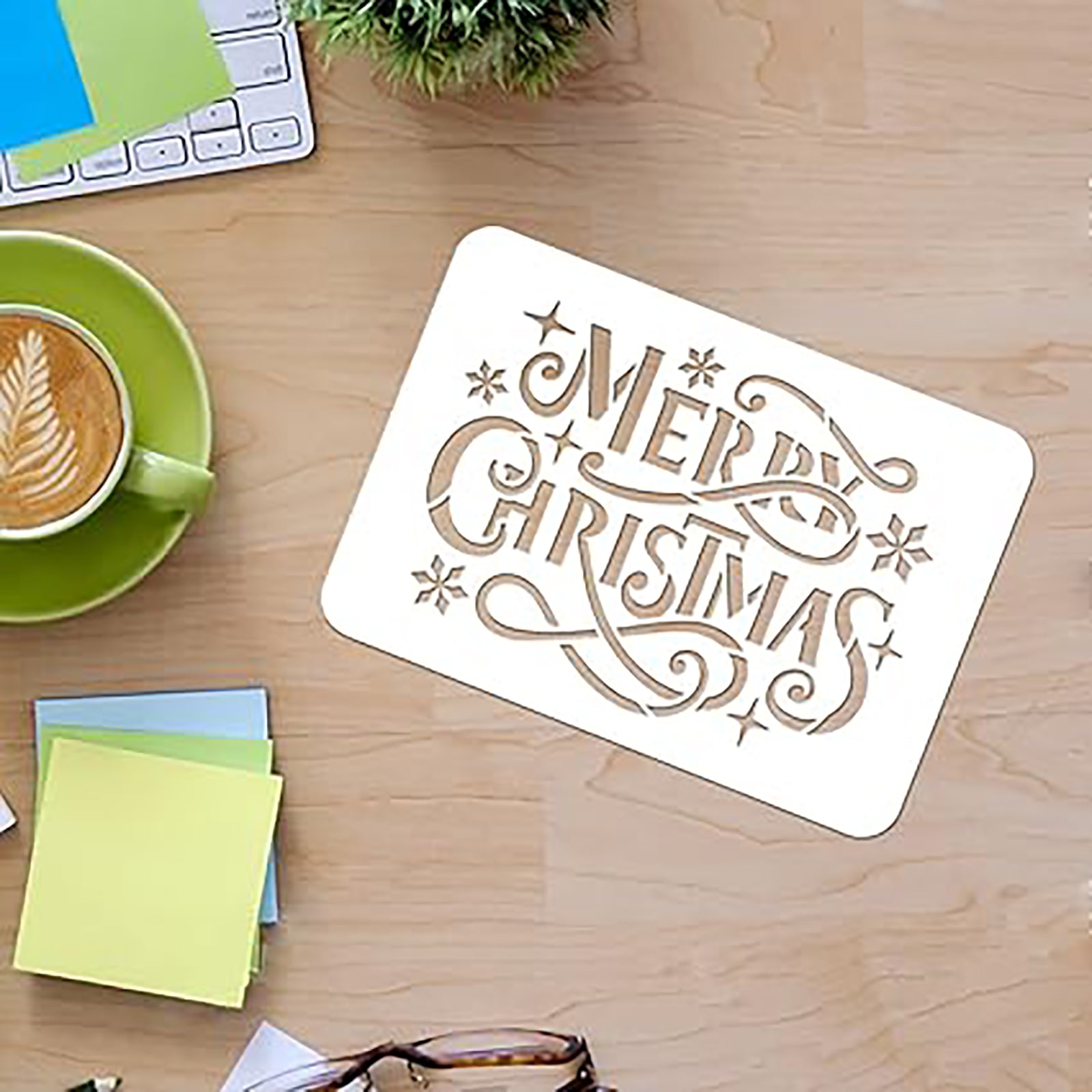 christmas words stencil
