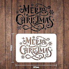 festive lettering stencil
