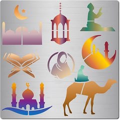 eid mubarak metal stencil