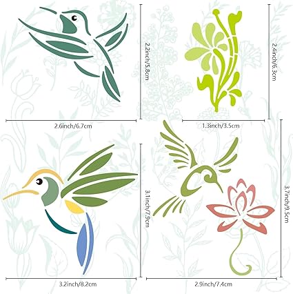hummingbird stencil