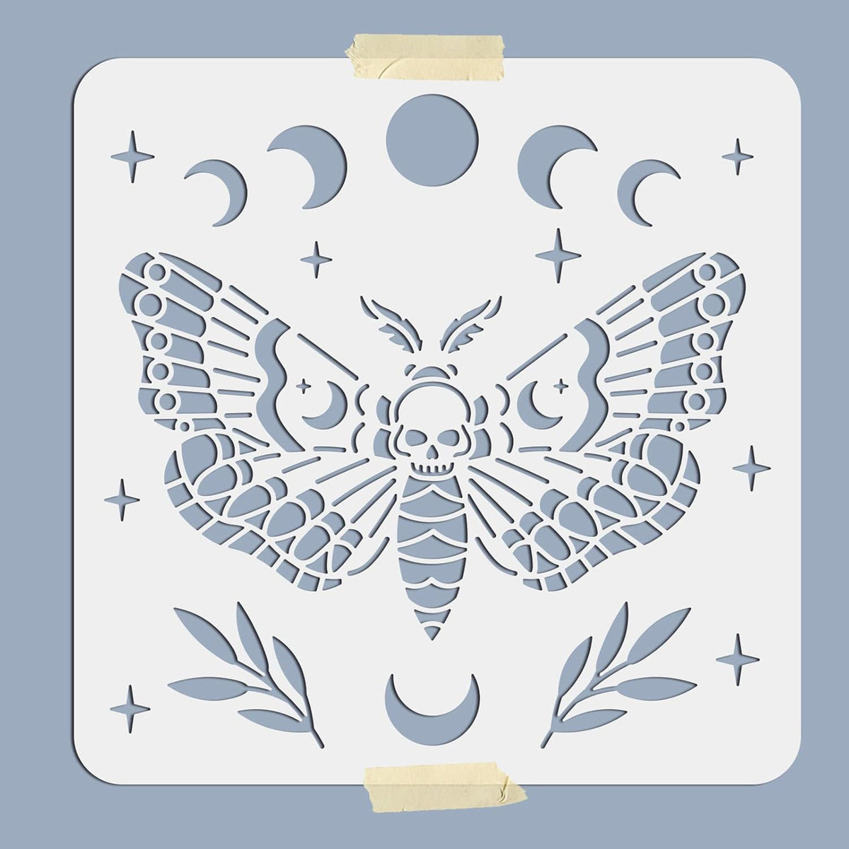 moth skull stencil