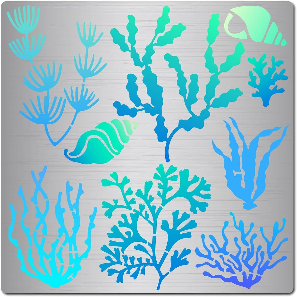 seaweed metal stencil