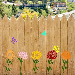 rose and butterfly stencil for wood and canvas