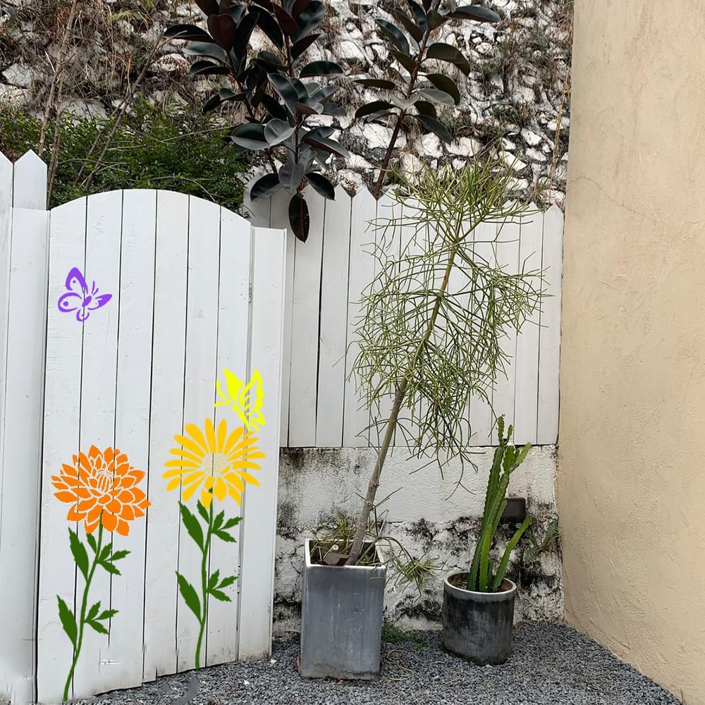 reusable floral stencil kit for home decor