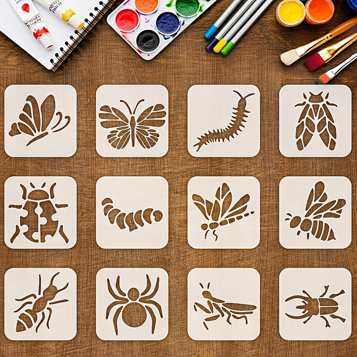insect stencil diy
