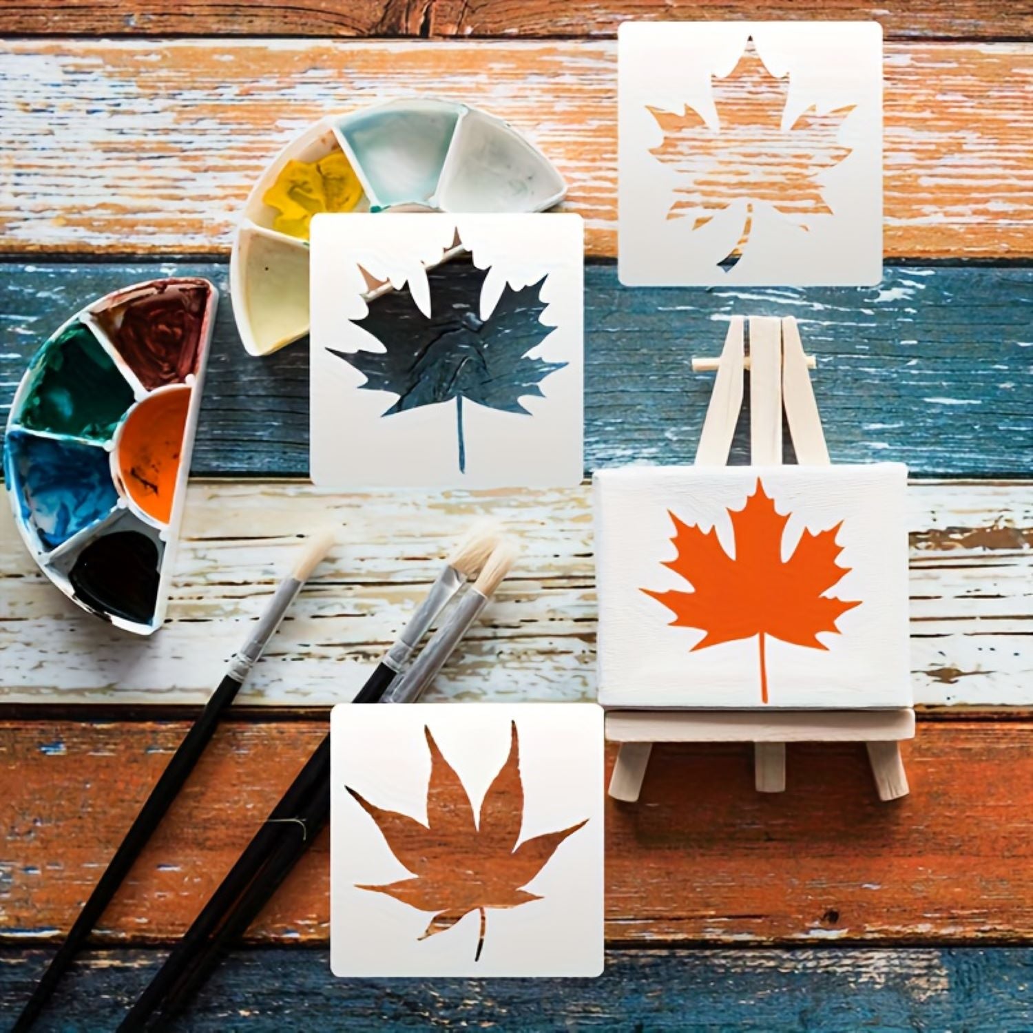 Scrapbooking leaf stencil