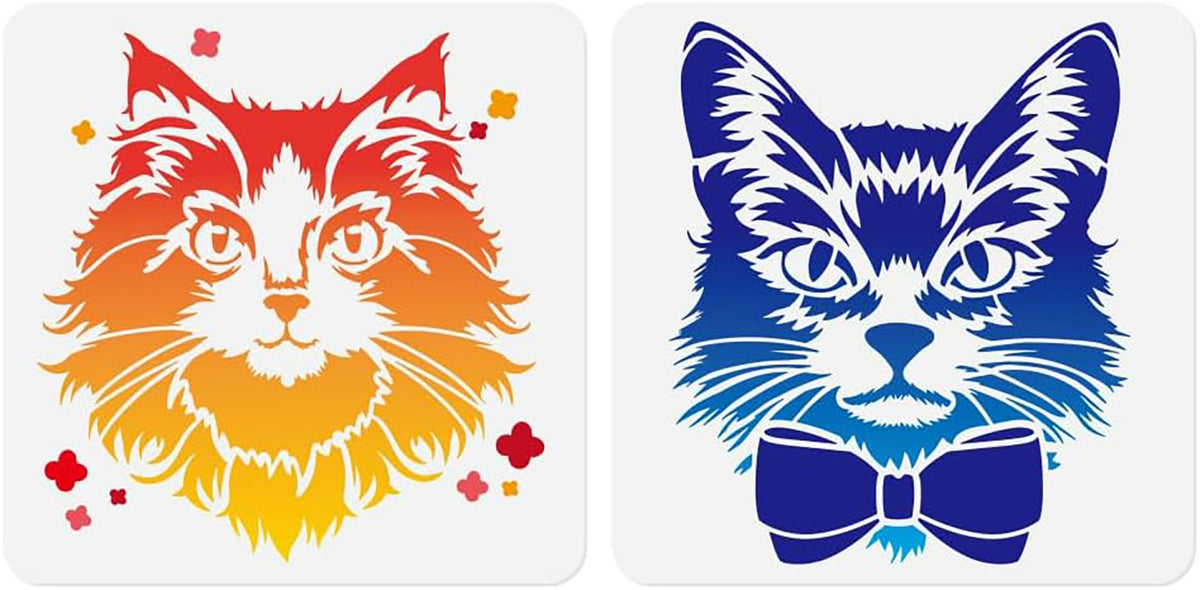 cat stencil diy
