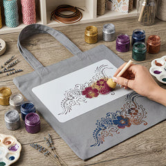 floral mandala stencil for acrylic painting
