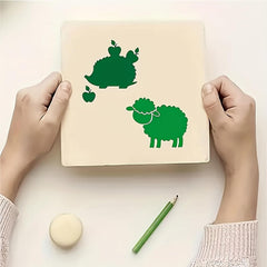 reusable stencil animals
