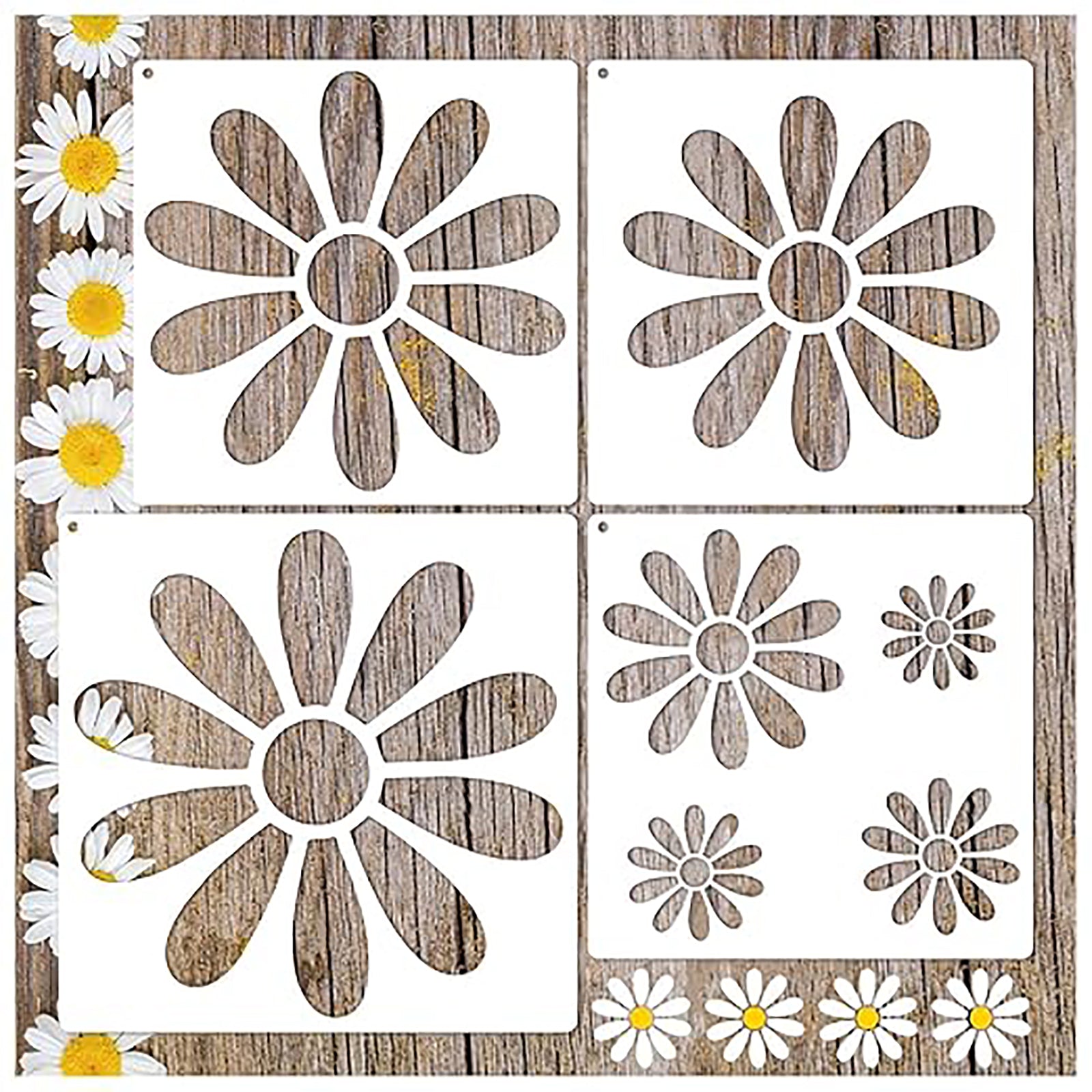 flower stencil for wall painting reusable