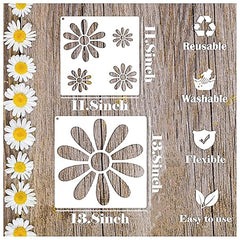 daisy painting template for fabric