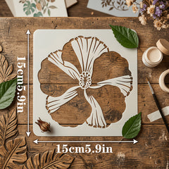 pet plastic hibiscus stencil for painting