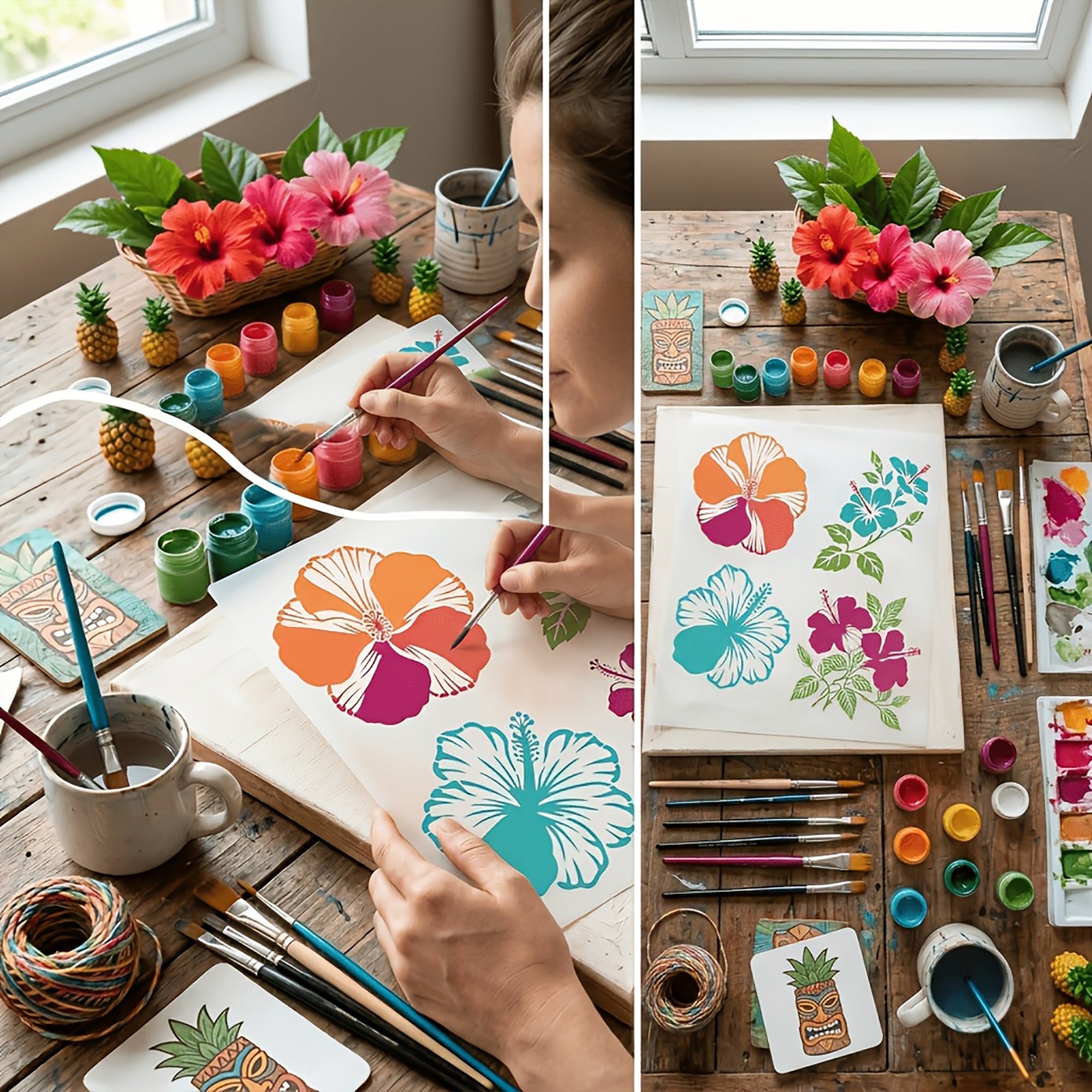 flower painting template for diy art
