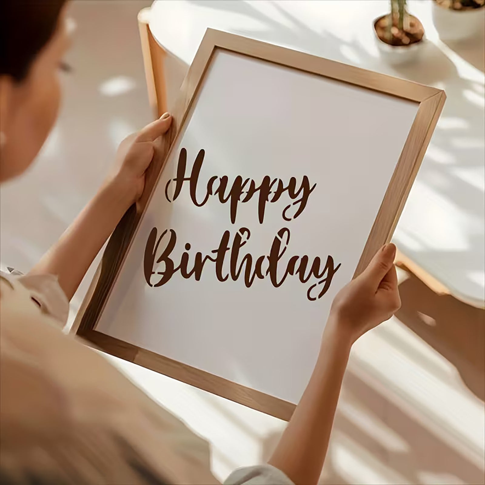 Reusable Chrysanthemum Flower Stencil designed for wall painting,