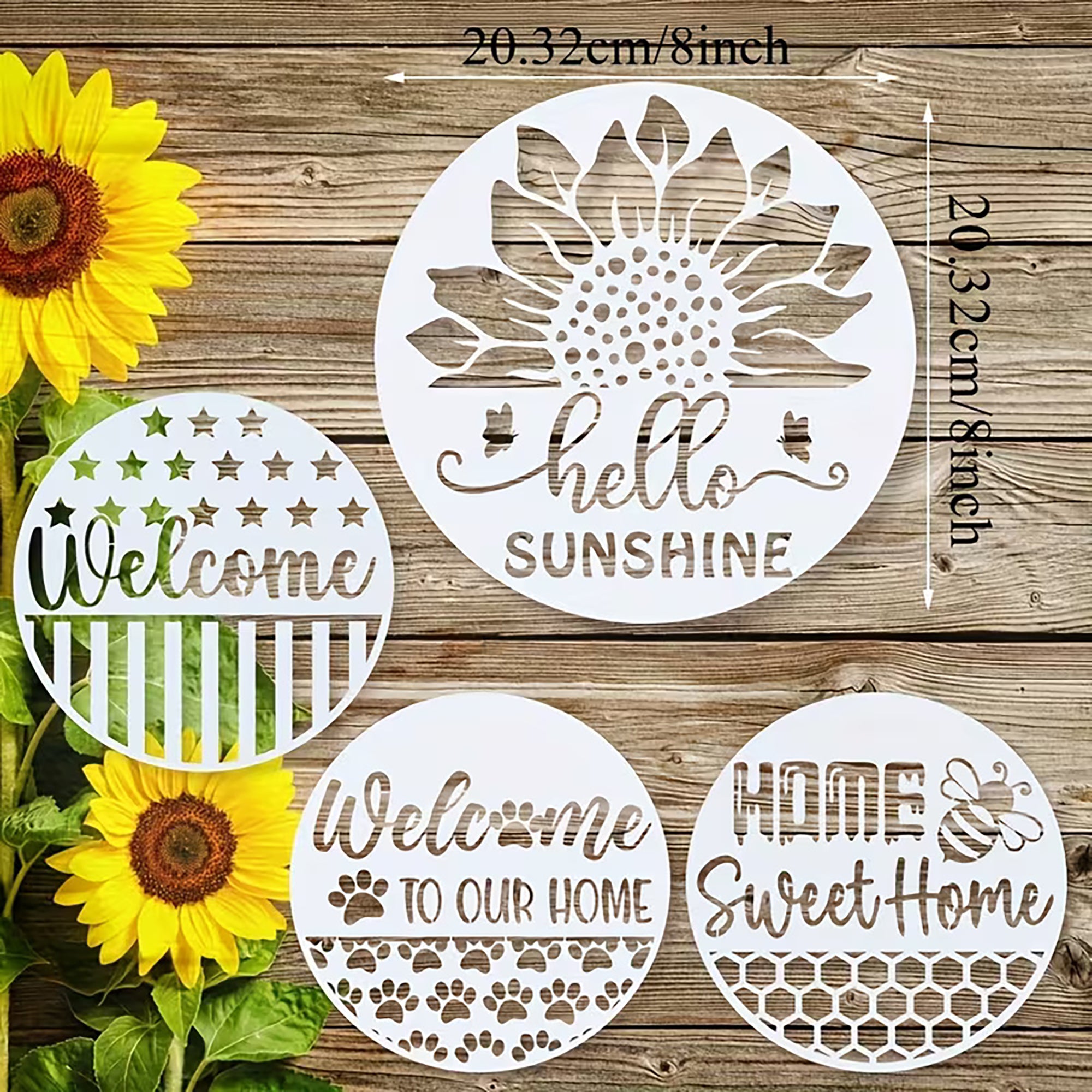 round stencil set for furniture painting