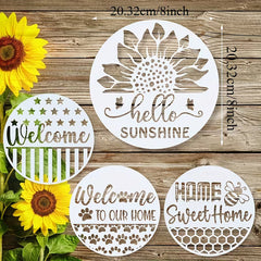 round stencil set for furniture painting