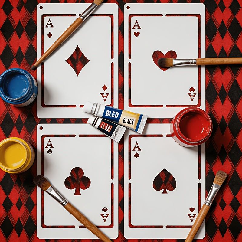 ace playing card stencil for painting