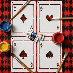 ace playing card stencil for painting