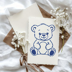 Animal stencil set bear 4 pieces 15cm