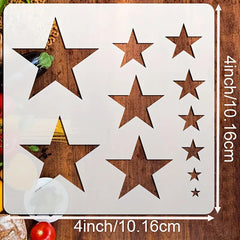 moon sun star heart painting stencil