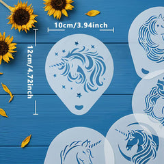 reusable pet plastic unicorn stencil
