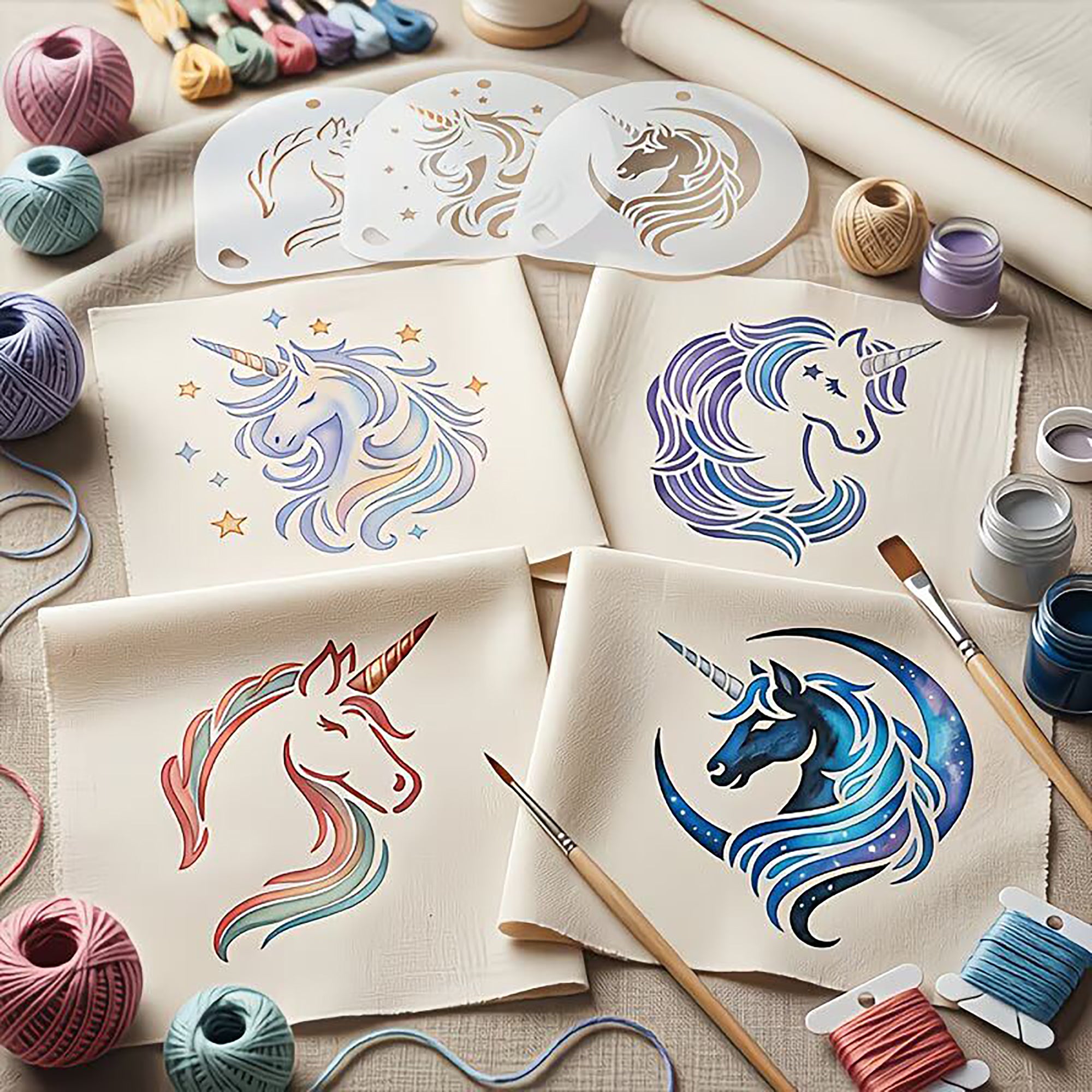 unicorn painting stencil for crafts
