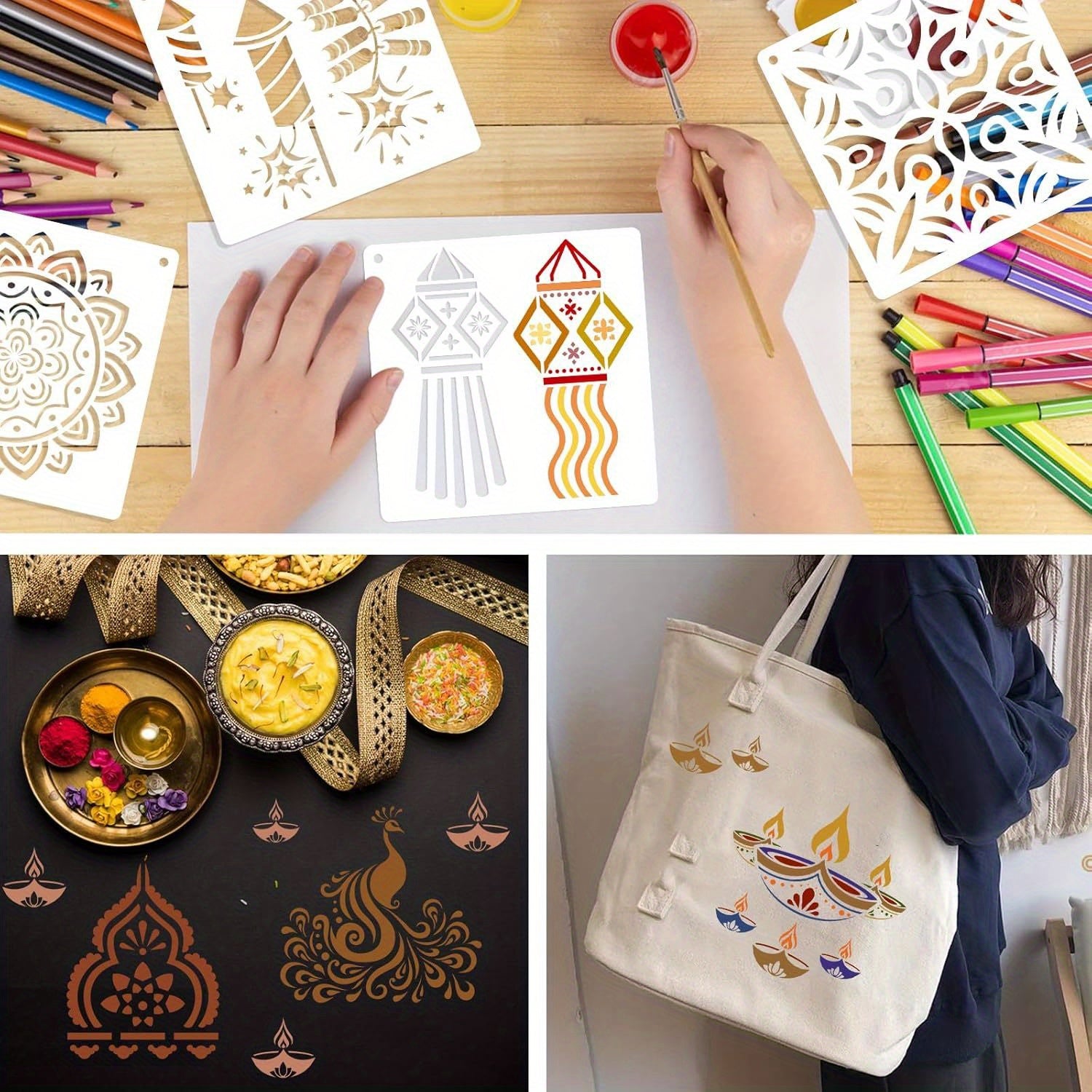 rangoli design stencils for home decor